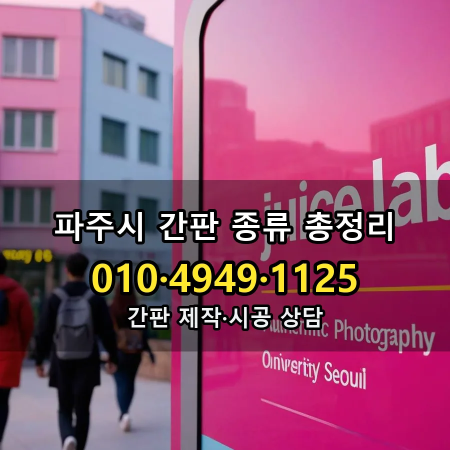 간판 종류 총정리 설치 현장